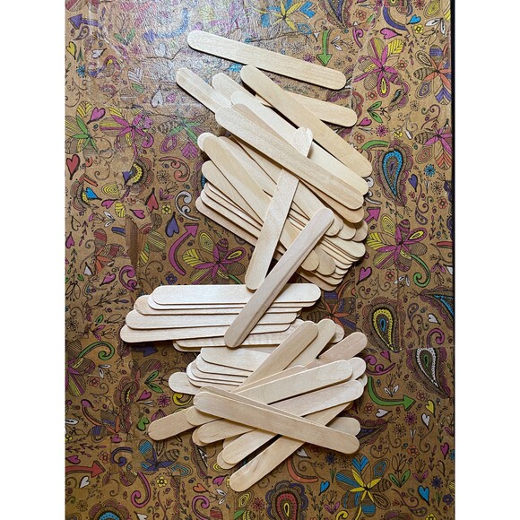 100 + Jumbo Craft Sticks, popsicle sticks, tongue depressors, mixing, Kids craft - Picture 1 of 3